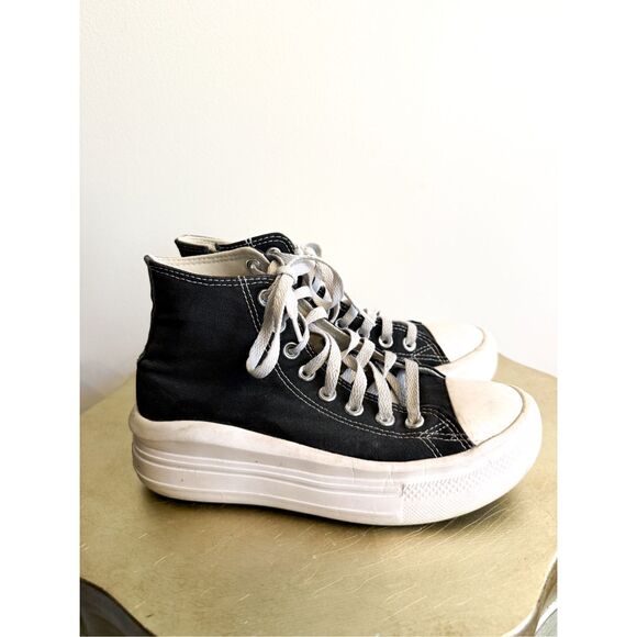 Converse Chuck Taylor All Star Move Platform Mid High Top Sneakers Black 6.5 - Picture 5 of 11
